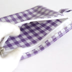 FLAT POUCH SMALL GINGHAM #PURPLE [TMB-2310N]