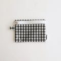 FLAT POUCH SMALL GINGHAM #BLACK [TMB-2310N]