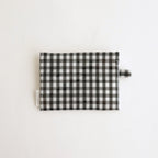 FLAT POUCH SMALL GINGHAM #BLACK [TMB-2310N]