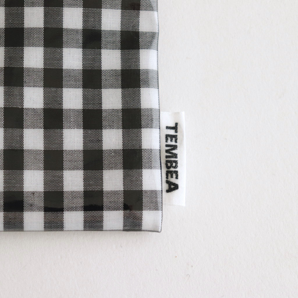 FLAT POUCH SMALL GINGHAM #BLACK [TMB-2310N]