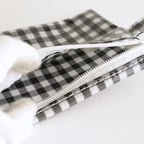 FLAT POUCH SMALL GINGHAM #BLACK [TMB-2310N]
