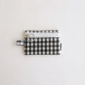 FLAT POUCH MINI GINGHAM #BLACK [TMB-2352A]