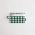 FLAT POUCH MINI GINGHAM #GREEN [TMB-2352A]