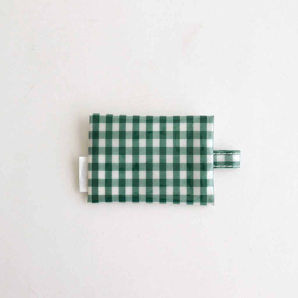 FLAT POUCH MINI GINGHAM #GREEN [TMB-2352A]