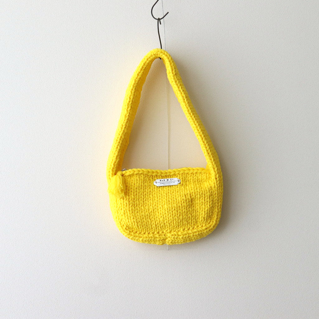 LILLIAN YARN HAND KNIT BODY BAG #yellow [no.6988]