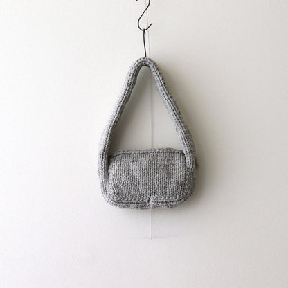 LILLIAN YARN HAND KNIT BODY BAG #gray [no.6988]