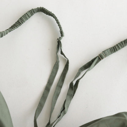 BRA &amp; HIGH WAIST PANTS #NO.24 GRAY GREEN