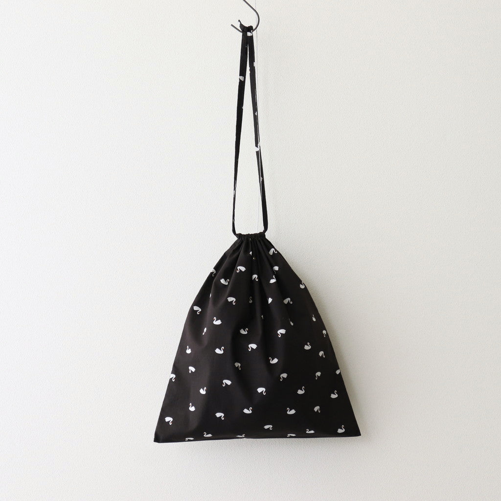 CT DRAWSTRING BAG (L) #swan [no.6928]