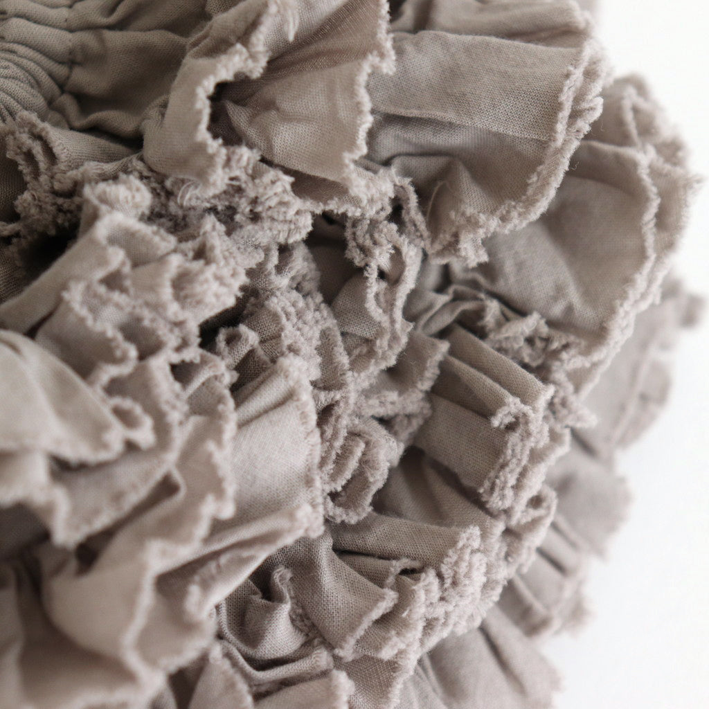 G.D FRILL POM POM FLOWER BAG #gray [no.6862]
