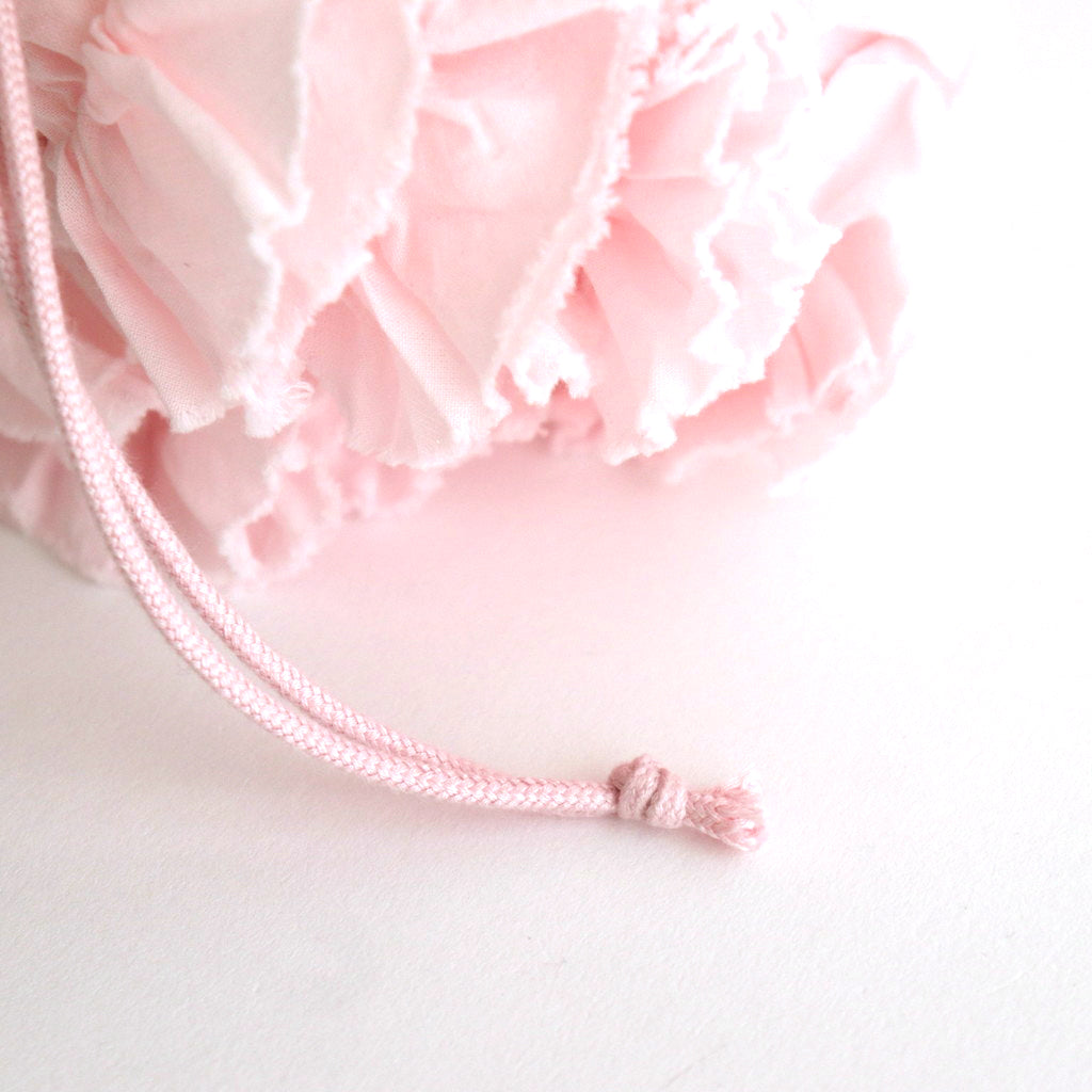 G.D FRILL POM POM FLOWER BAG #pink [no.6862]