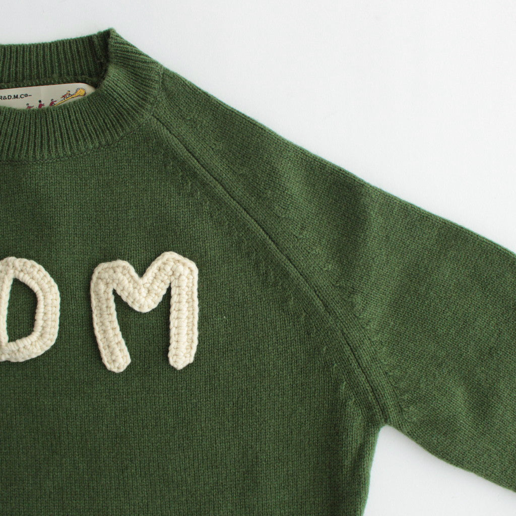 LETTERED SWEATER #green [no.6336]