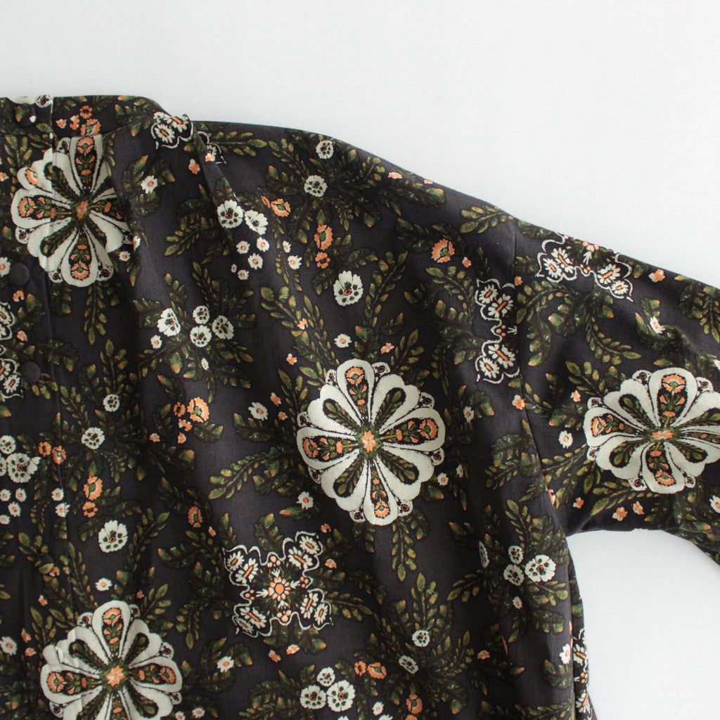 K.F BACK BUTTON SMOCK #DARK BROWN [no.6394]