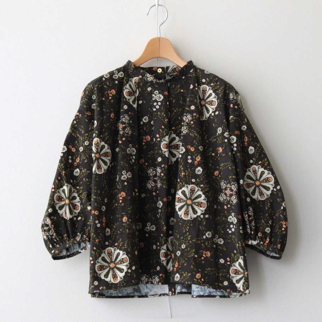 K.F BACK BUTTON SMOCK #DARK BROWN [no.6394]