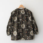K.F BACK BUTTON SMOCK #DARK BROWN [no.6394]