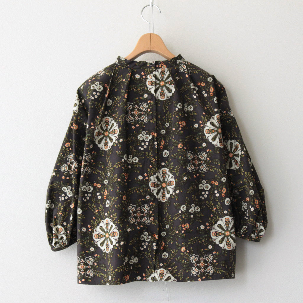 K.F BACK BUTTON SMOCK #DARK BROWN [no.6394]