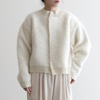 PILE KNIT CARDIGAN #WHITE [no.6491]