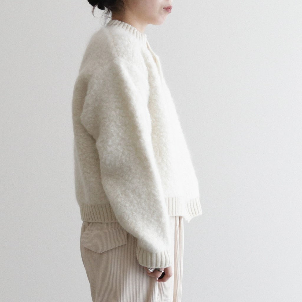 PILE KNIT CARDIGAN #WHITE [no.6491]
