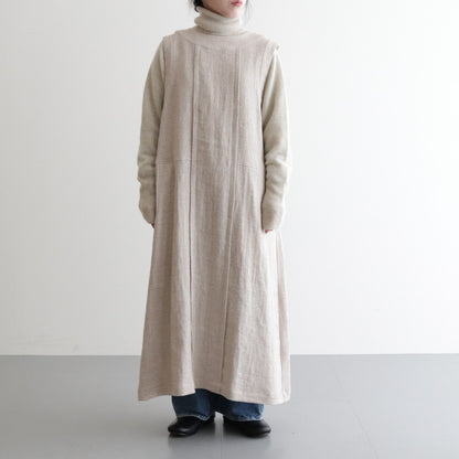 陽射しの影 sleeveless tablier robe #beige [TLF-124-sk005-lst]