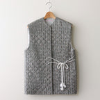 FILLE VEST #GRAY×GOLD [26-0028A]