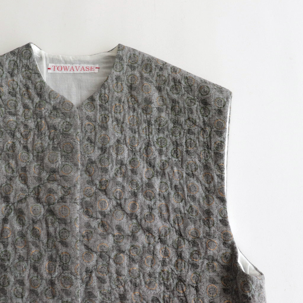 FILLE VEST #GRAY×GOLD [26-0028A]