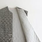 FILLE VEST #GRAY×GOLD [26-0028A]