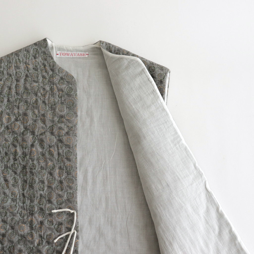 FILLE VEST #GRAY×GOLD [26-0028A]