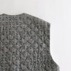 FILLE VEST #GRAY×GOLD [26-0028A]