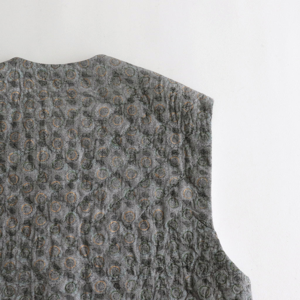 FILLE VEST #GRAY×GOLD [26-0028A]