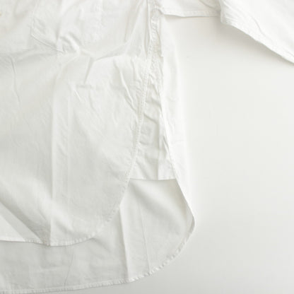 Broad stand-up collar shirt #WHITE [211647]