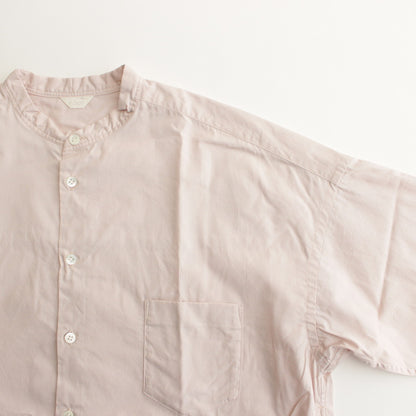 Broad stand-up collar shirt #ASH PINK [211647]