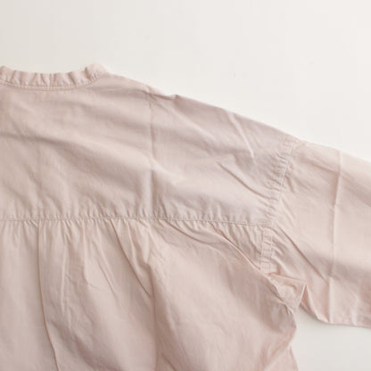 Broad stand-up collar shirt #ASH PINK [211647]