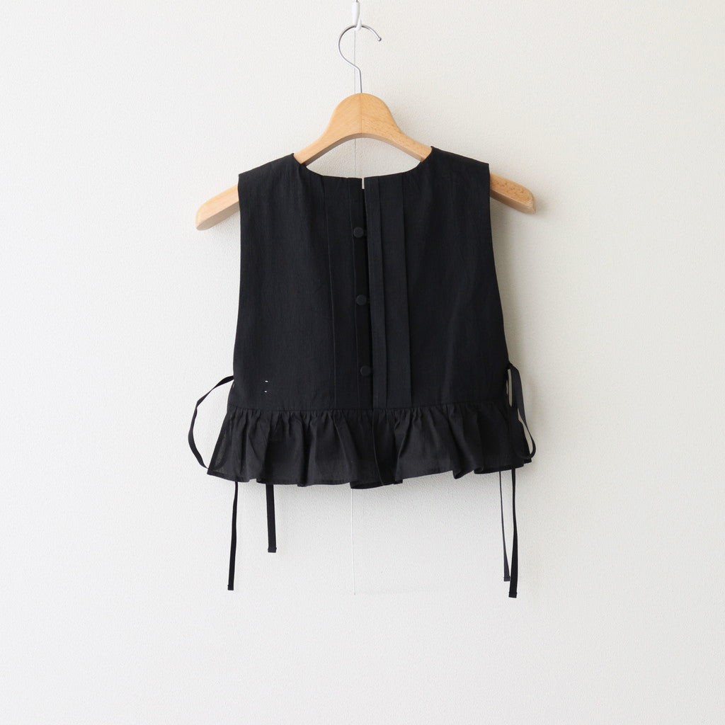 Tucked kraplap vest #black [TLF-125-ac001-tp]