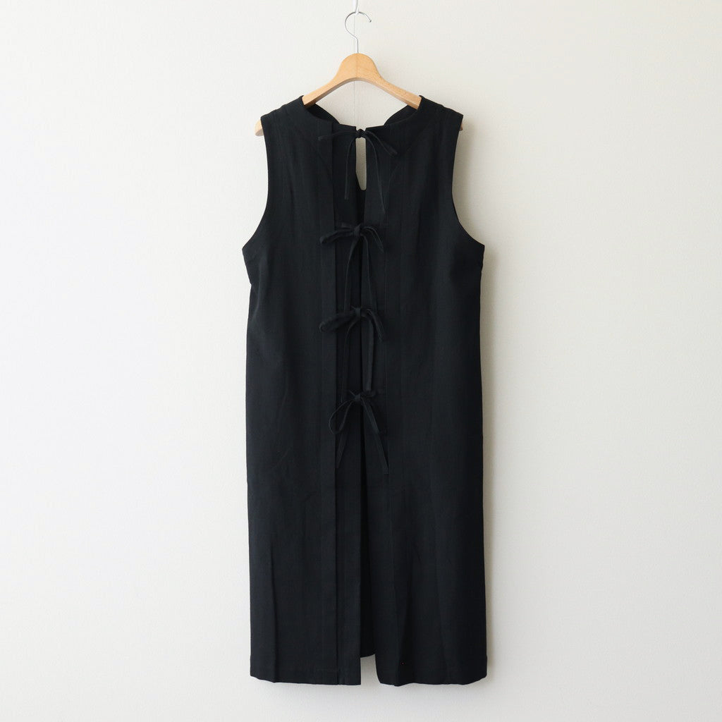 Open back sleeveless dress #black [TLF-125-ve001-cla]