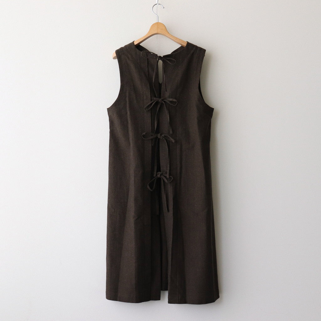 Open back sleeveless dress #dark brown [TLF-125-ve001-cla]