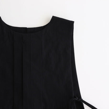 Tucked kraplap vest #black [TLF-125-ac001-tp]