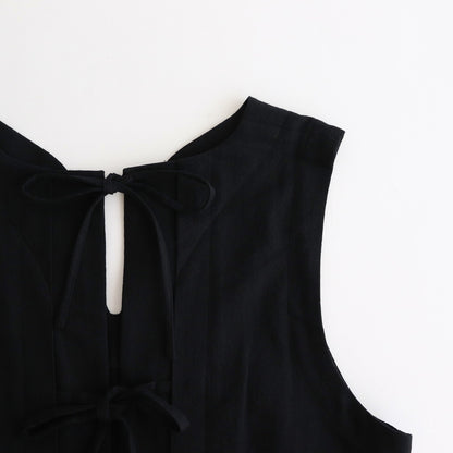 Open back sleeveless dress #black [TLF-125-ve001-cla]