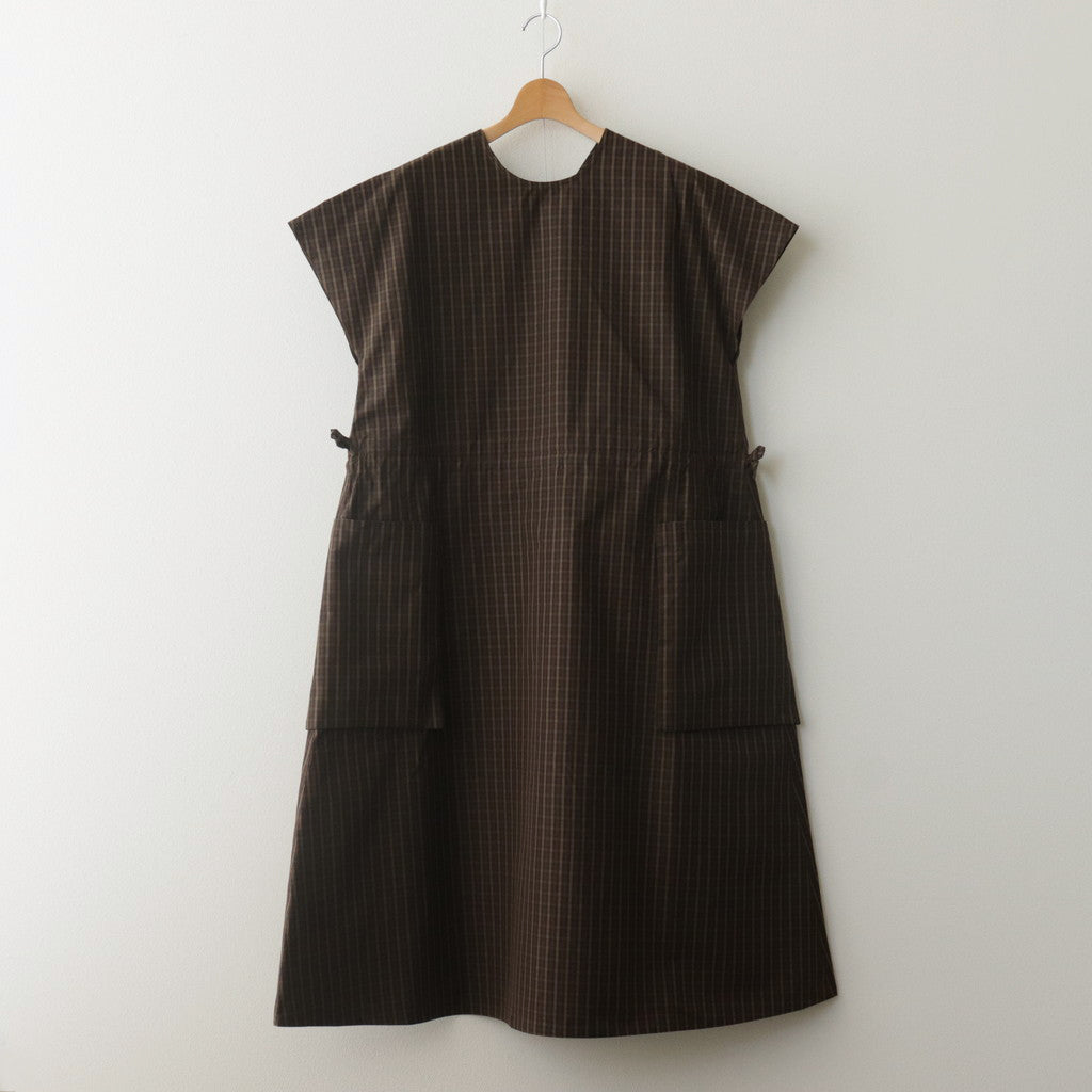 ROBINSON'S.C POCKET DRESS #DARK BROWN [no.6433]