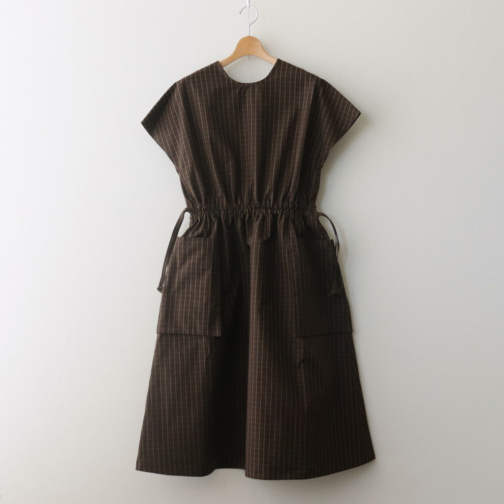 ROBINSON'S.C POCKET DRESS #DARK BROWN [no.6433]