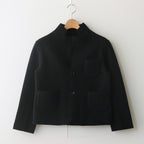 WOOL FELT KNIT JACKET #BLACK [no.6452]