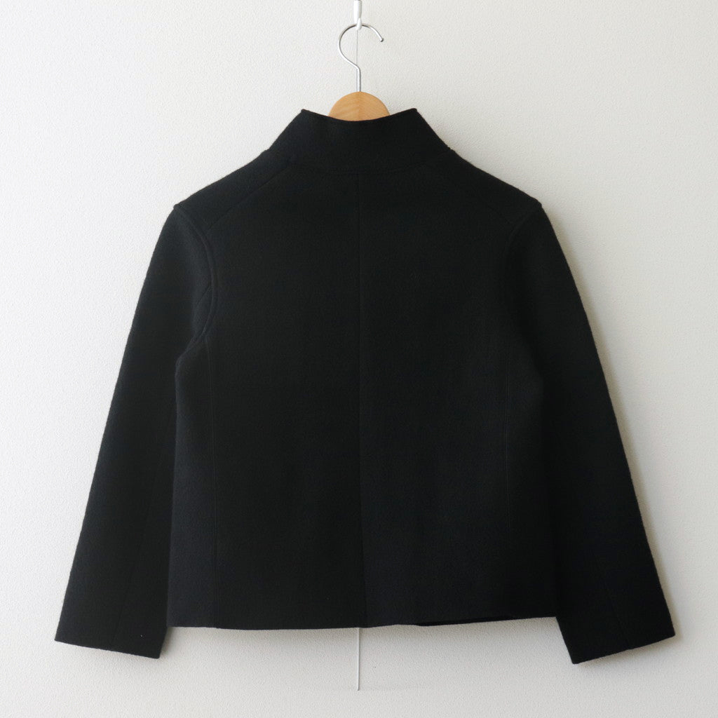 WOOL FELT KNIT JACKET #BLACK [no.6452]