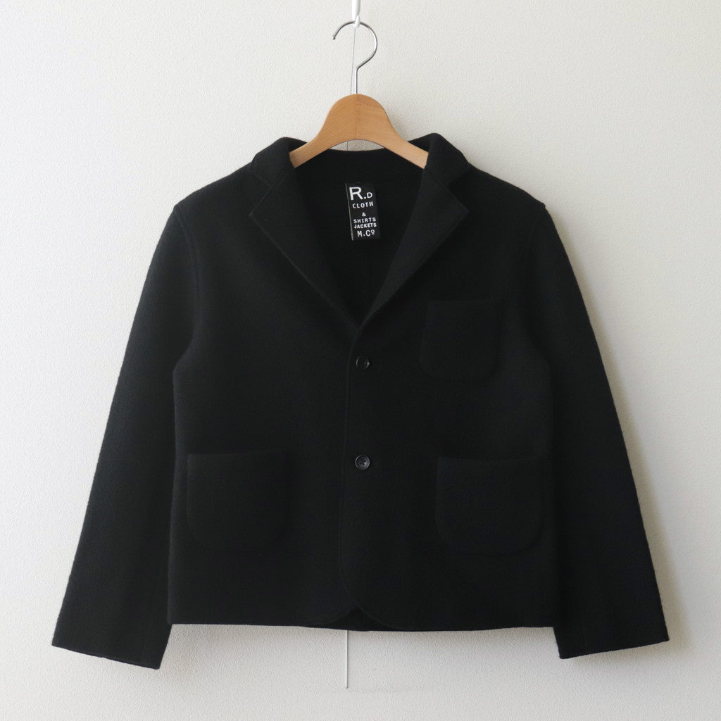 WOOL FELT KNIT JACKET #BLACK [no.6452]