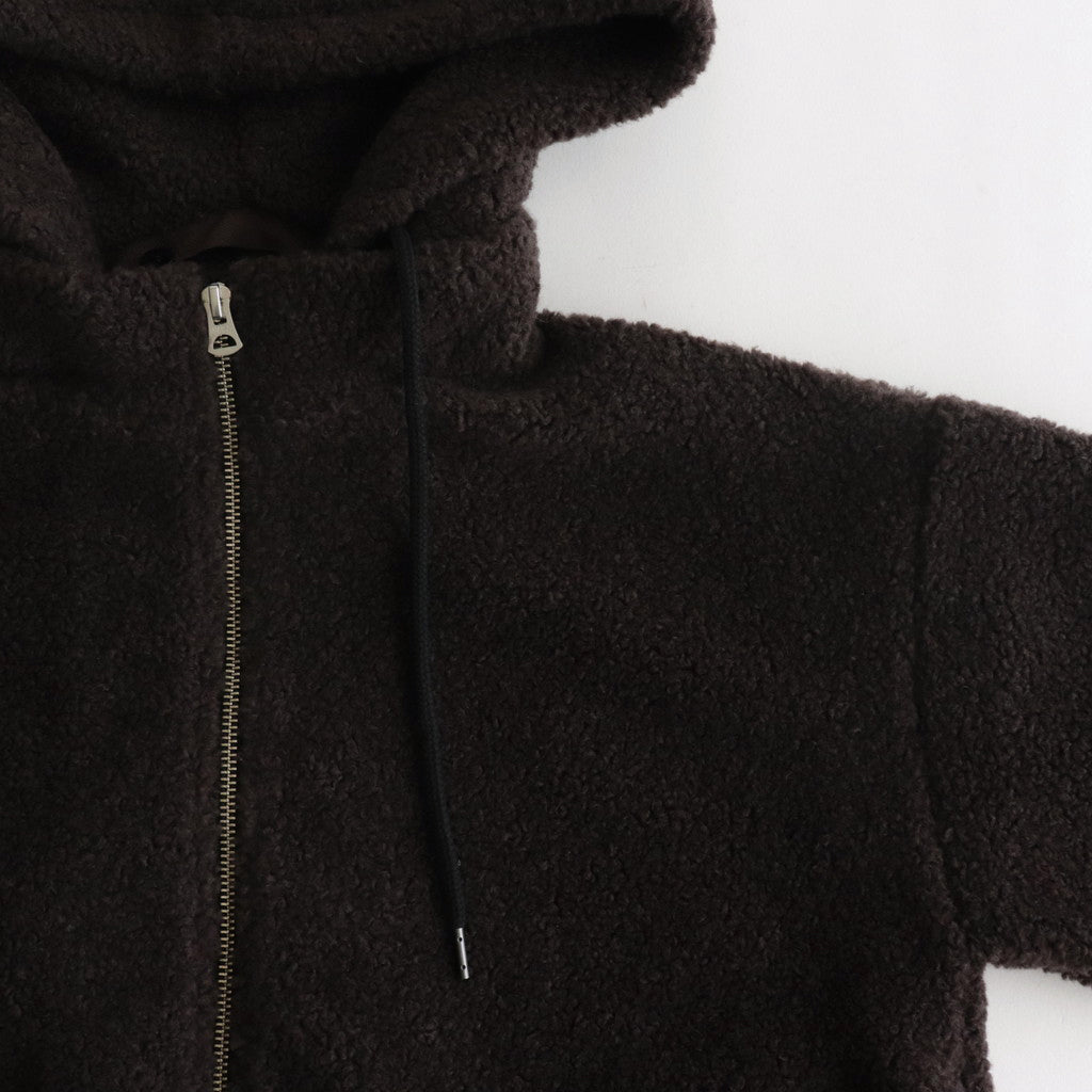 Boa W/ZIP Hoodie #028 Dark Brown [US240CT006]