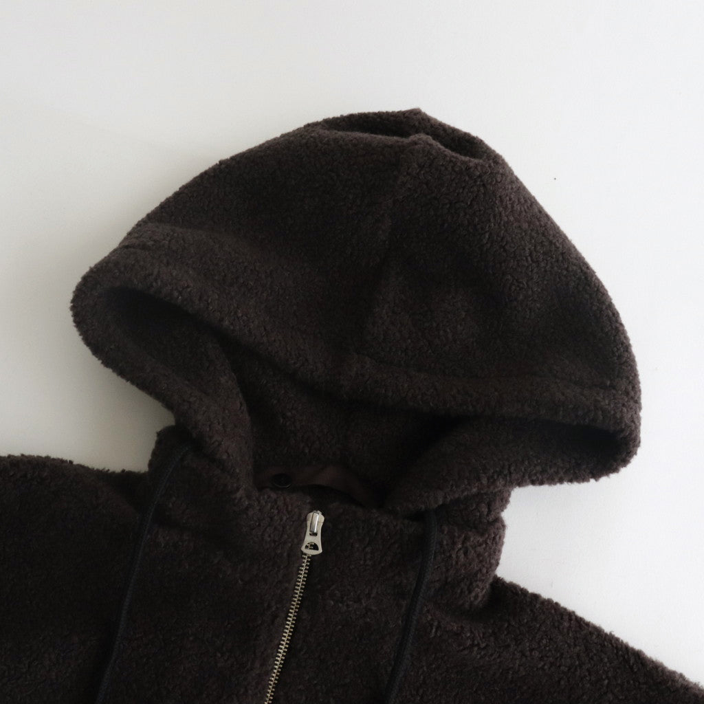 Boa W/ZIP Hoodie #028 Dark Brown [US240CT006]