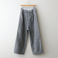 FADED GRAY DENIM TUCK WIDE PANTS #gray [no.6679]