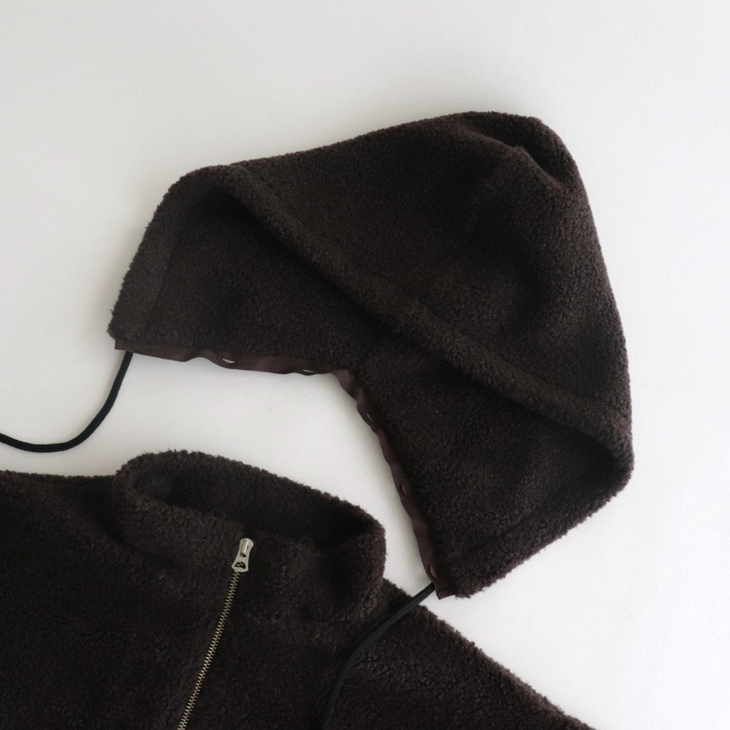 Boa W/ZIP Hoodie #028 Dark Brown [US240CT006]