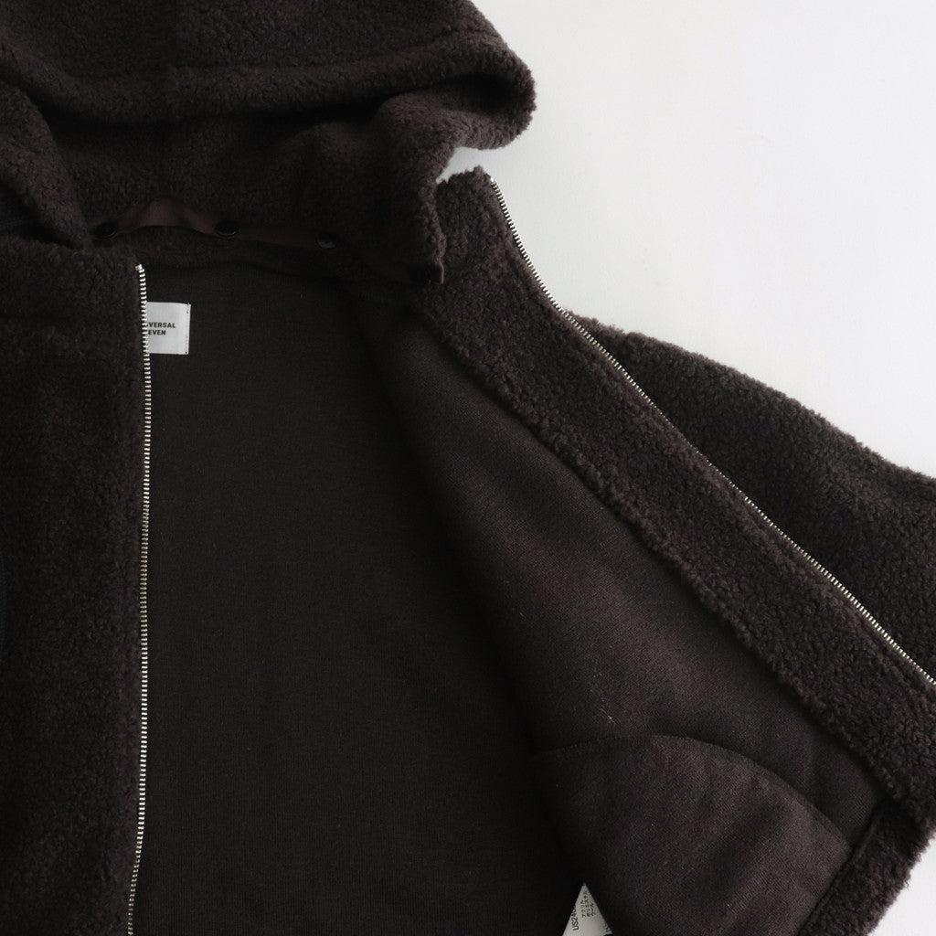 Boa W/ZIP Hoodie #028 Dark Brown [US240CT006]
