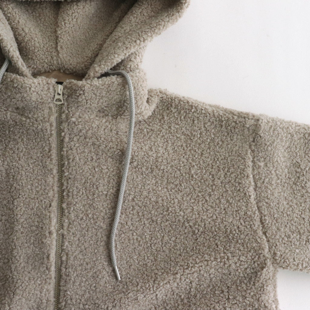 Boa W/ZIP Hoodie #019 Greige [US240CT006]