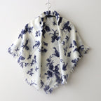 GARDEN WOOL SHAWL #blue [no.6757]