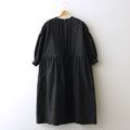白晝の夢 tucked dress #black [TLF-224-op003-ja]