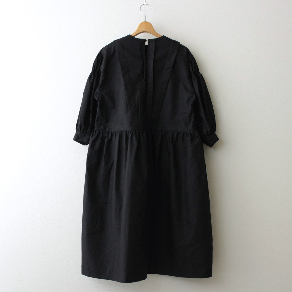 白晝の夢 tucked dress #black [TLF-224-op003-ja]